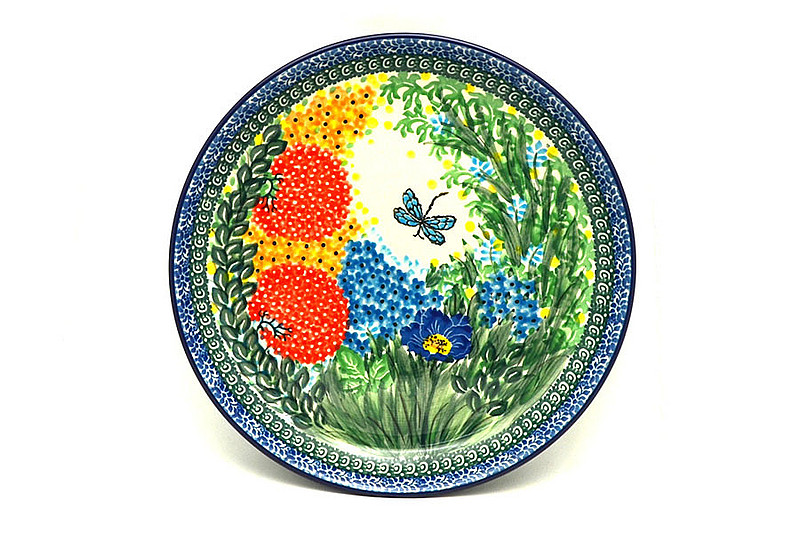 Ceramika Artystyczna Polish Pottery Plate - 9 1/2" Luncheon - Unikat Signature U4612 302-U4612 (Ceramika Artystyczna)