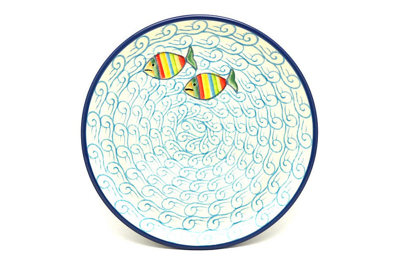 Ceramika Artystyczna Polish Pottery Plate - Bread & Butter (6 1/4") - Rainbow Fish 261-2540a (Ceramika Artystyczna)