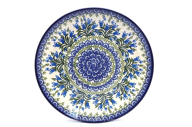 Polish Pottery Plate - Dinner (10 1/2") - Blue Bells