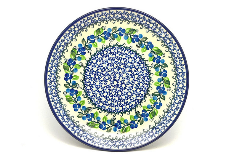 Ceramika Artystyczna Polish Pottery Plate - Dinner (10 1/2") - Blue Berries 223-1416a (Ceramika Artystyczna)