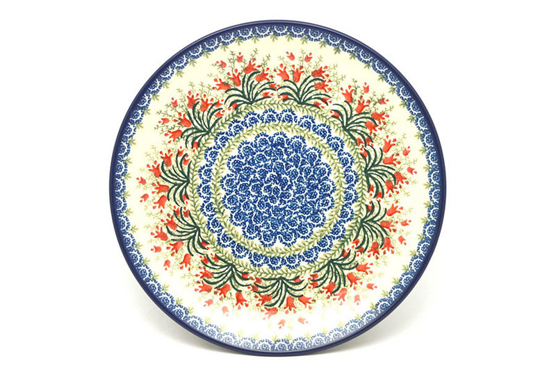 Ceramika Artystyczna Polish Pottery Plate - Dinner (10 1/2") - Crimson Bells 223-1437a (Ceramika Artystyczna)