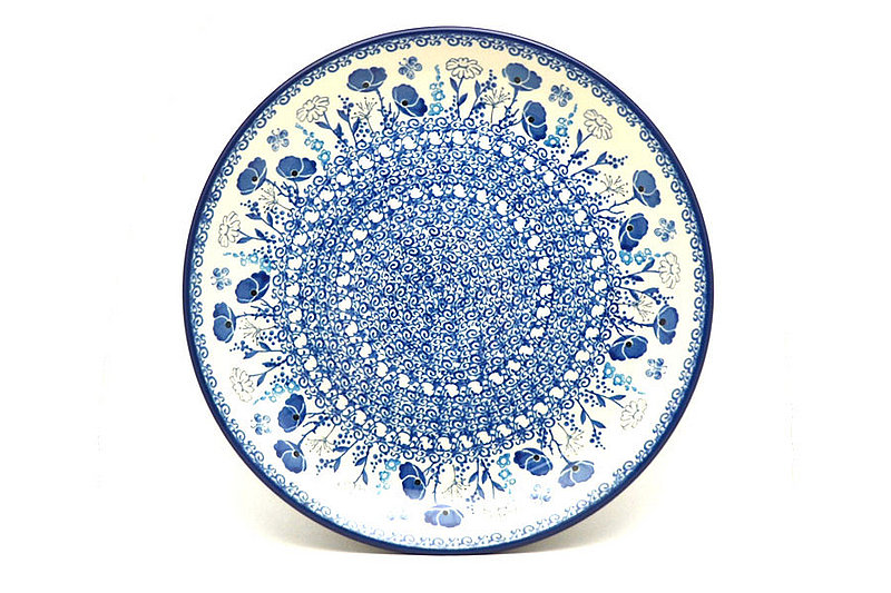 Polish Pottery Plate - Dinner (10 1/2") -  Evening Poppies