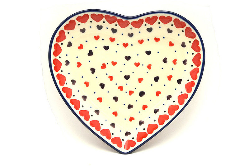 Ceramika Artystyczna Polish Pottery Plate - Heart - Love Struck 959-2108a (Ceramika Artystyczna)