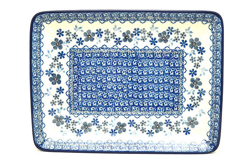 Ceramika Artystyczna Polish Pottery Plate - Rectangular - Blue Horizon 111-2333a (Ceramika Artystyczna)
