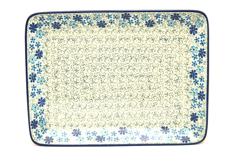 Ceramika Artystyczna Polish Pottery Plate - Rectangular - Sea Blossom 111-2612a (Ceramika Artystyczna)