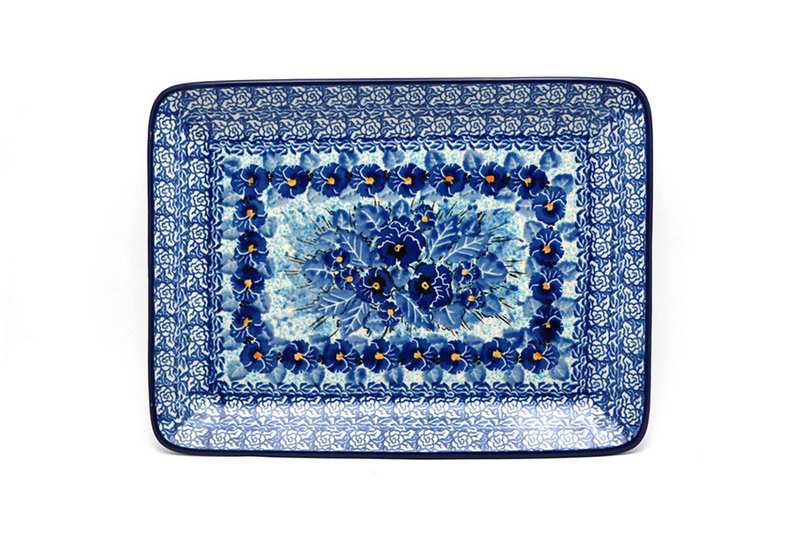 Ceramika Artystyczna Polish Pottery Plate - Rectangular - Unikat Signature U3639 111-U3639 (Ceramika Artystyczna)