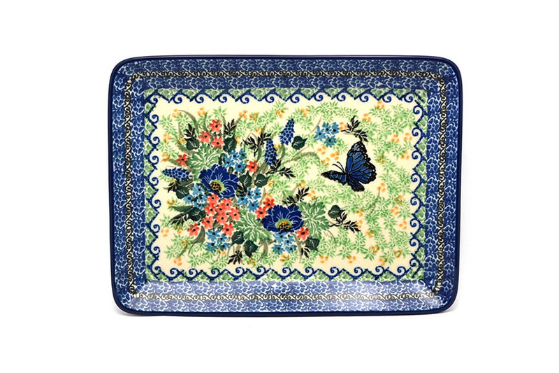 Ceramika Artystyczna Polish Pottery Plate - Rectangular - Unikat Signature U4600 111-U4600 (Ceramika Artystyczna)