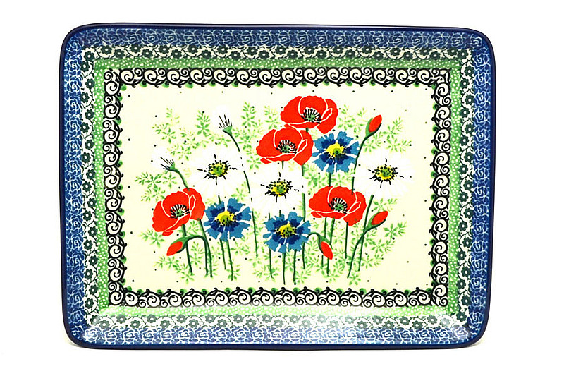 Ceramika Artystyczna Polish Pottery Plate - Rectangular - Unikat Signature U4968 111-U4968 (Ceramika Artystyczna)