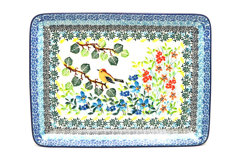 Ceramika Artystyczna Polish Pottery Plate - Rectangular - Unikat Signature U5098 111-U5098 (Ceramika Artystyczna)