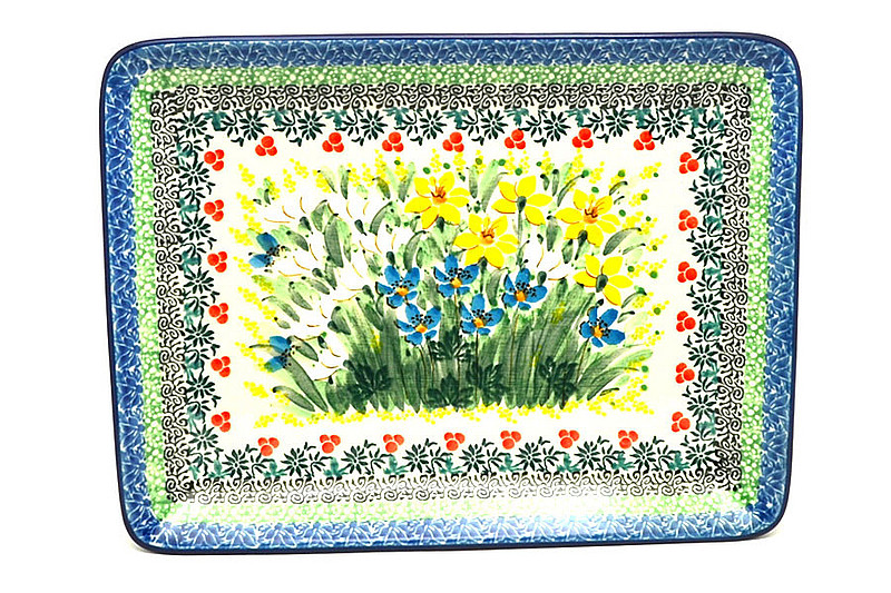 Ceramika Artystyczna Polish Pottery Plate - Rectangular - Unikat Signature U5131 111-U5131 (Ceramika Artystyczna)