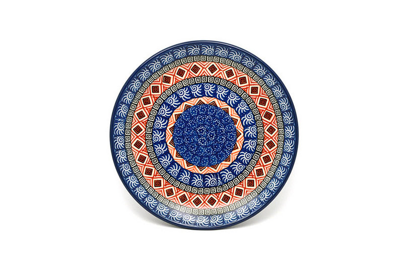 Ceramika Artystyczna Polish Pottery Plate - Salad/Dessert (7 3/4") - Aztec Sun 086-1350a (Ceramika Artystyczna)