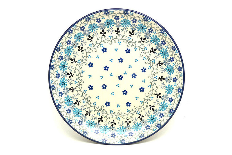 Ceramika Artystyczna Polish Pottery Plate - Salad/Dessert (7 3/4") - Bachelor Button 086-2641a (Ceramika Artystyczna)