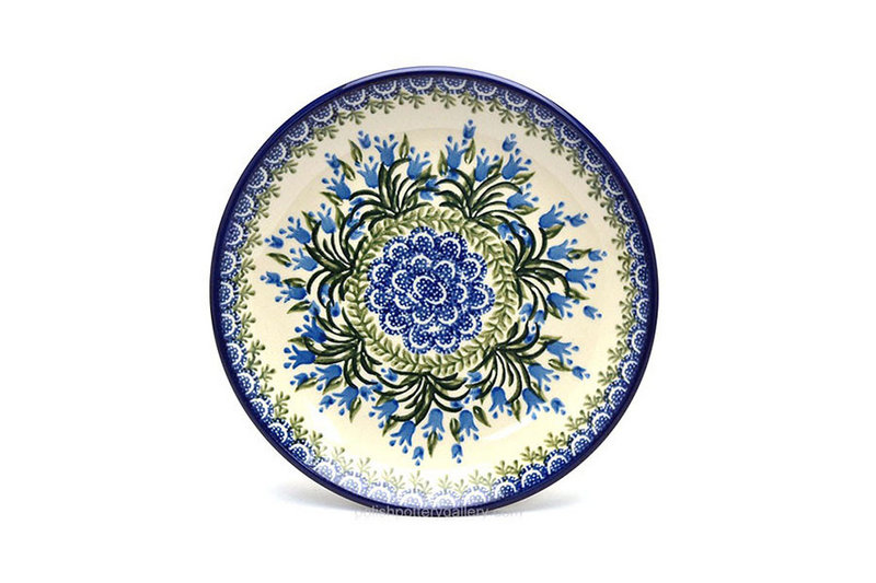 Polish Pottery Plate - Salad/Dessert (7 3/4") - Blue Bells