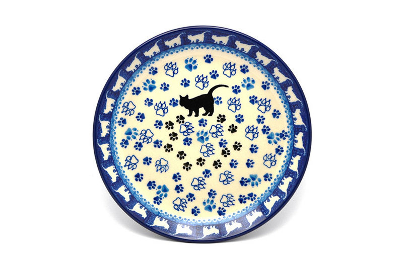 Ceramika Artystyczna Polish Pottery Plate - Salad/Dessert (7 3/4") - Boo Boo Kitty 086-1771a (Ceramika Artystyczna)