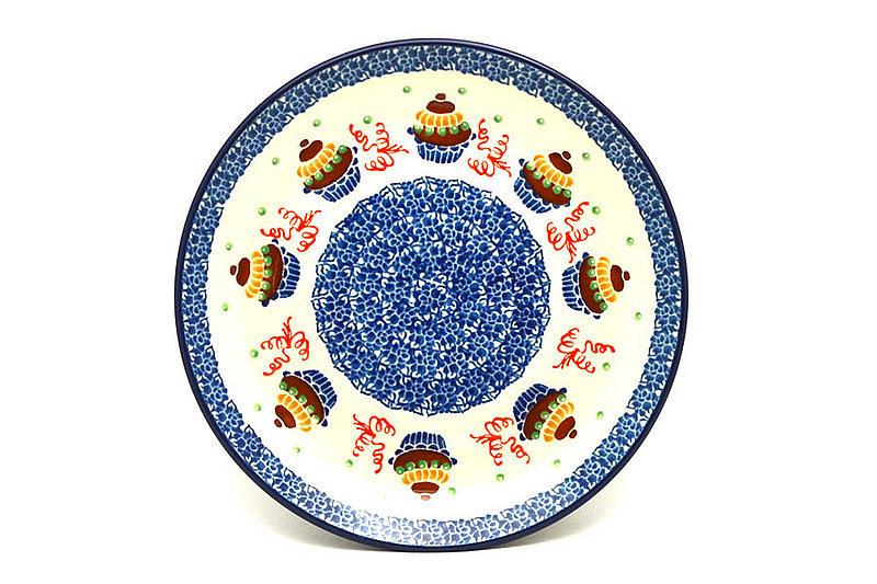 Ceramika Artystyczna Polish Pottery Plate - Salad/Dessert (7 3/4") - Cupcake 086-1597a (Ceramika Artystyczna)