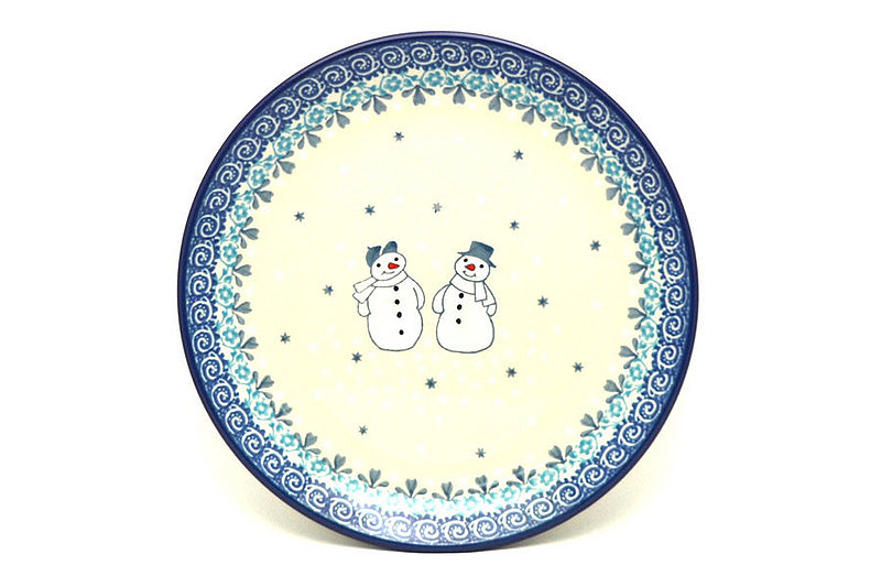 Ceramika Artystyczna Polish Pottery Plate - Salad/Dessert (7 3/4") - Frost & Flurry 086-2793a (Ceramika Artystyczna)