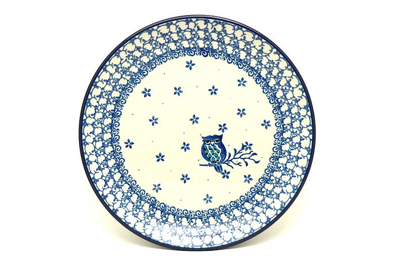 Polish Pottery Plate - Salad/Dessert (7 3/4") - Night Owl