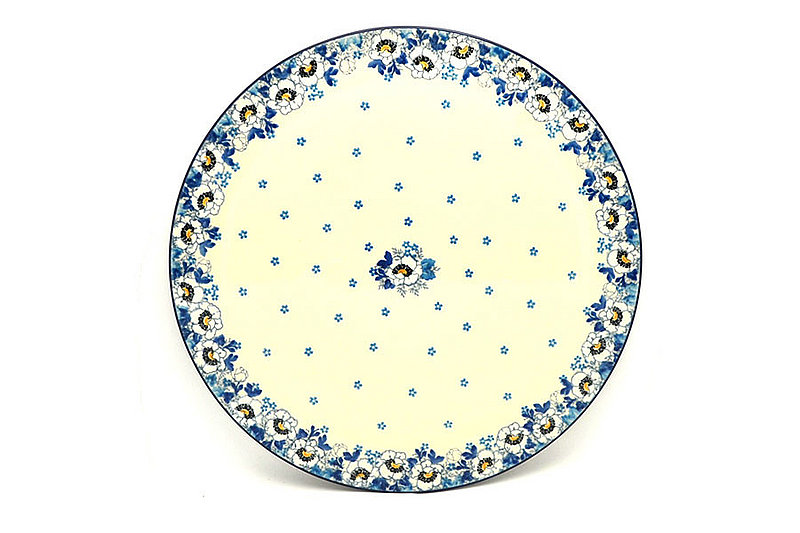 Ceramika Artystyczna Polish Pottery Platter - Charcuterie Board - White Poppy D53-2222a (Ceramika Artystyczna)