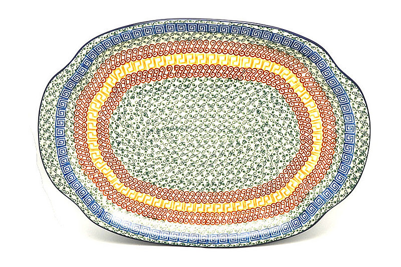 Ceramika Artystyczna Polish Pottery Platter - Oval - Autumn 684-050a (Ceramika Artystyczna)