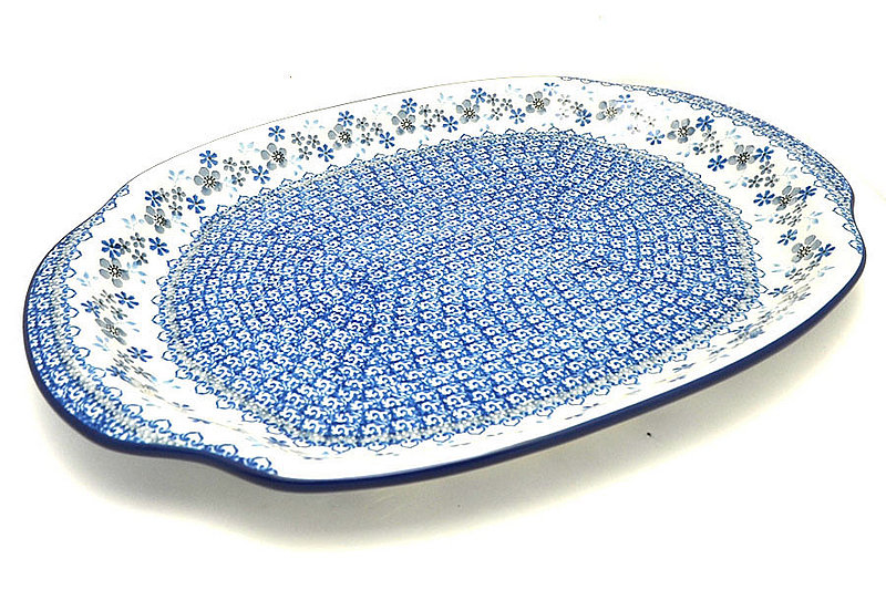 Ceramika Artystyczna Polish Pottery Platter - Oval - Blue Horizon 684-2333a (Ceramika Artystyczna)