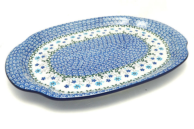Ceramika Artystyczna Polish Pottery Platter - Oval - Georgia Blue 684-2785a (Ceramika Artystyczna)