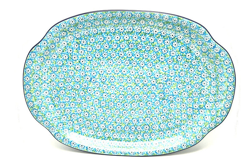 Polish Pottery Platter - Oval - Key Lime