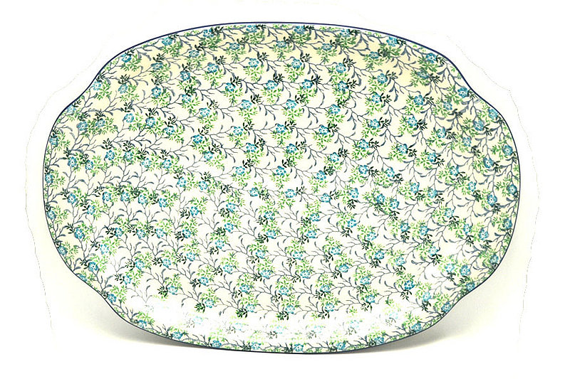 Polish Pottery Platter - Oval - Summer Ivy