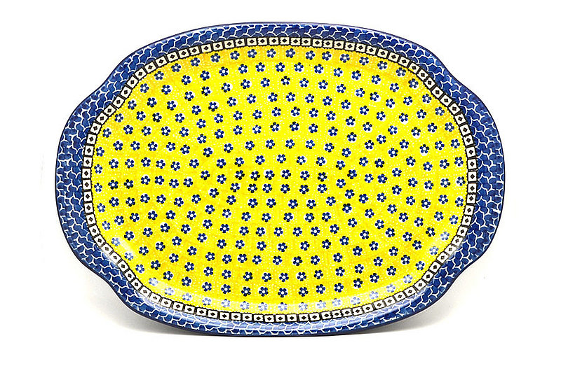 Ceramika Artystyczna Polish Pottery Platter - Oval - Sunburst 684-859a (Ceramika Artystyczna)