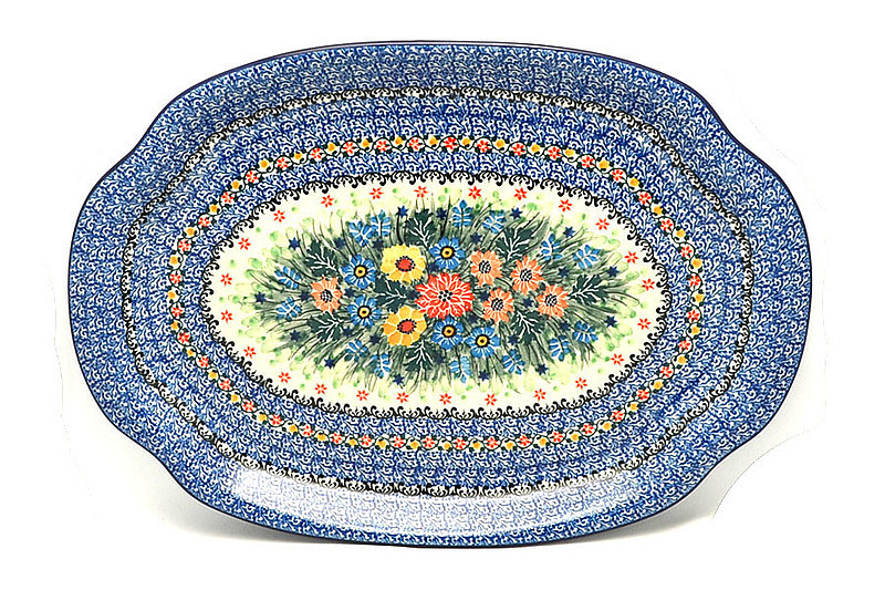 Ceramika Artystyczna Polish Pottery Platter - Oval - Unikat Signature - U3218 684-U3218 (Ceramika Artystyczna)