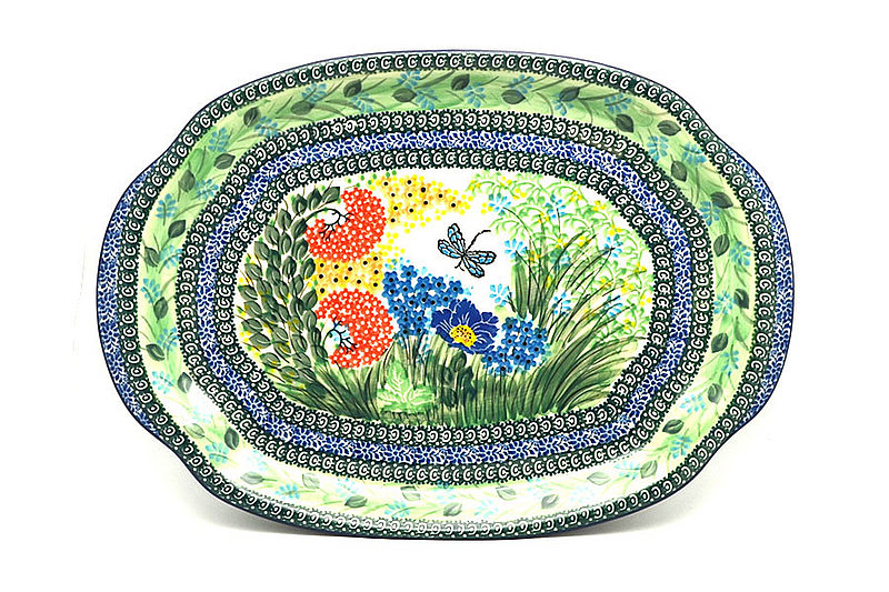 Ceramika Artystyczna Polish Pottery Platter - Oval - Unikat Signature - U4612 684-U4612 (Ceramika Artystyczna)