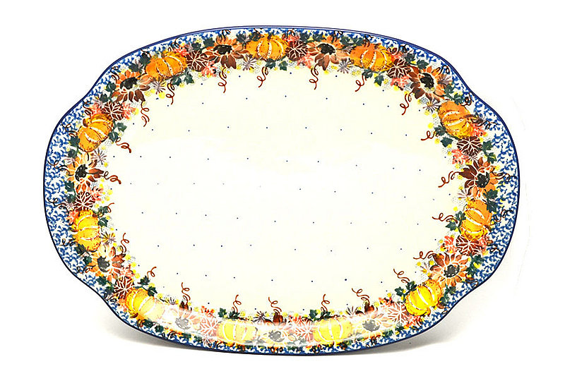 Ceramika Artystyczna Polish Pottery Platter - Oval - Unikat Signature - U4741 684-U4741 (Ceramika Artystyczna)