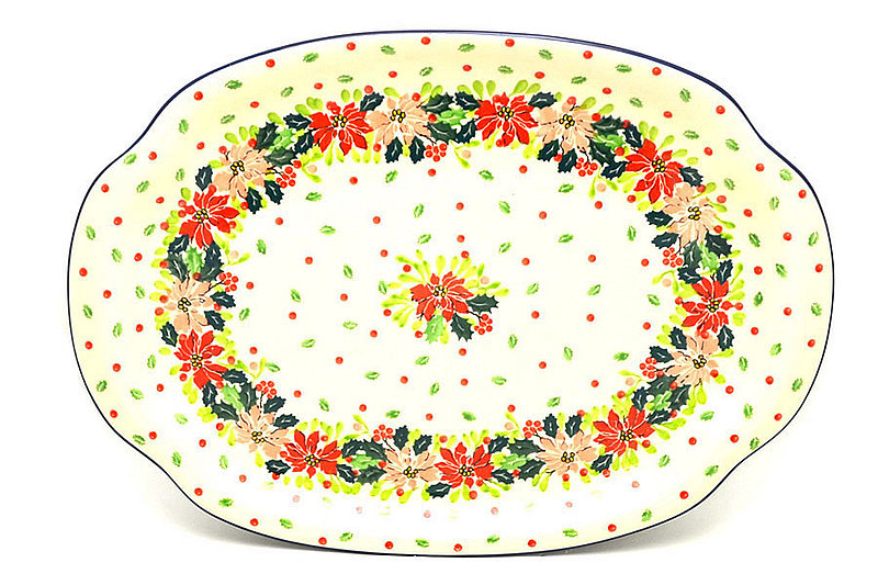 Ceramika Artystyczna Polish Pottery Platter - Oval - Unikat Signature - U5054 684-U5054 (Ceramika Artystyczna)