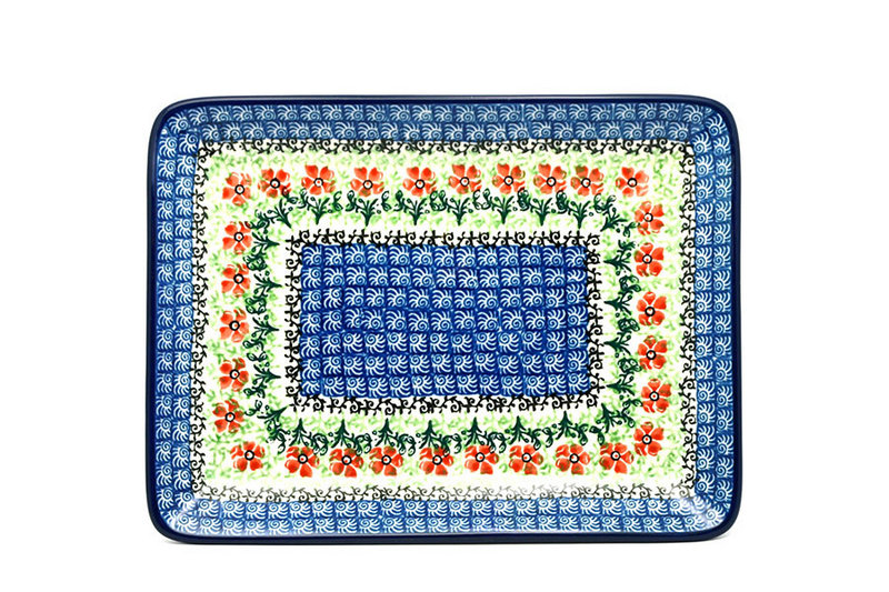 Ceramika Artystyczna Polish Pottery Platter - Rectangular - Maraschino 111-1916a (Ceramika Artystyczna)