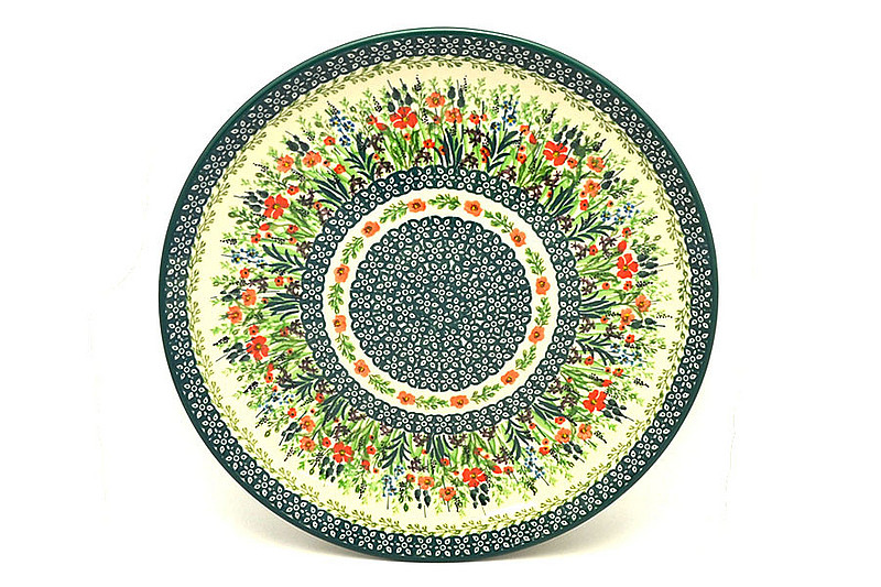 Ceramika Artystyczna Polish Pottery Platter - Round (12 1/4") - Unikat Signature - U4335 256-U4335 (Ceramika Artystyczna)