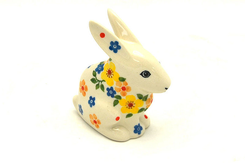 Ceramika Artystyczna Polish Pottery Rabbit Figurine - Small - Buttercup 821-2225a (Ceramika Artystyczna)