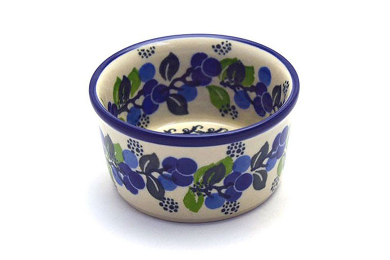 Polish Pottery Ramekin - Blue Berries