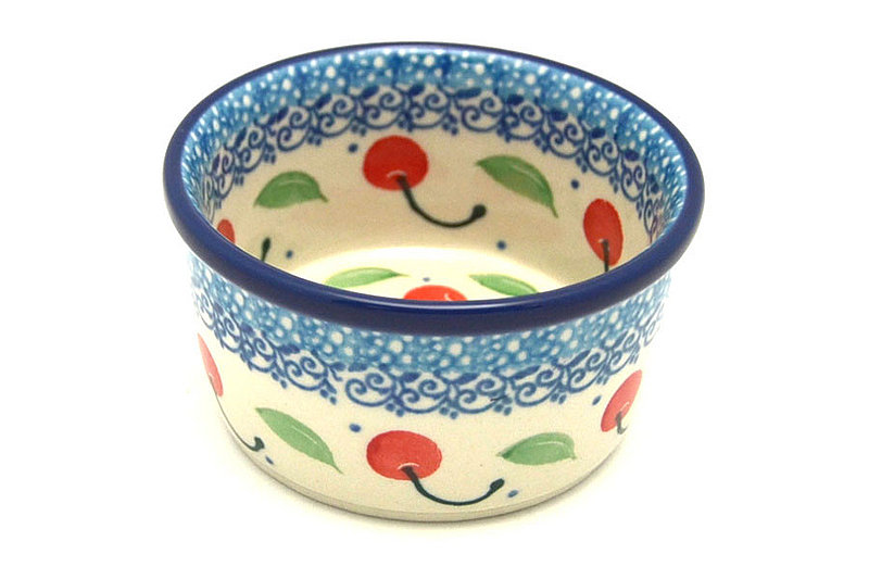 Polish Pottery Ramekin - Cherry Pie