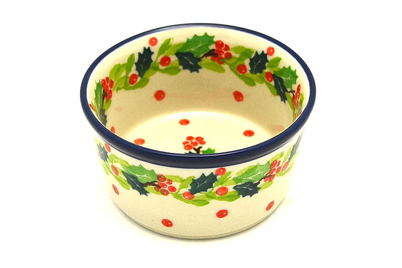 Ceramika Artystyczna Polish Pottery Ramekin - Christmas Holly 409-2541a (Ceramika Artystyczna)