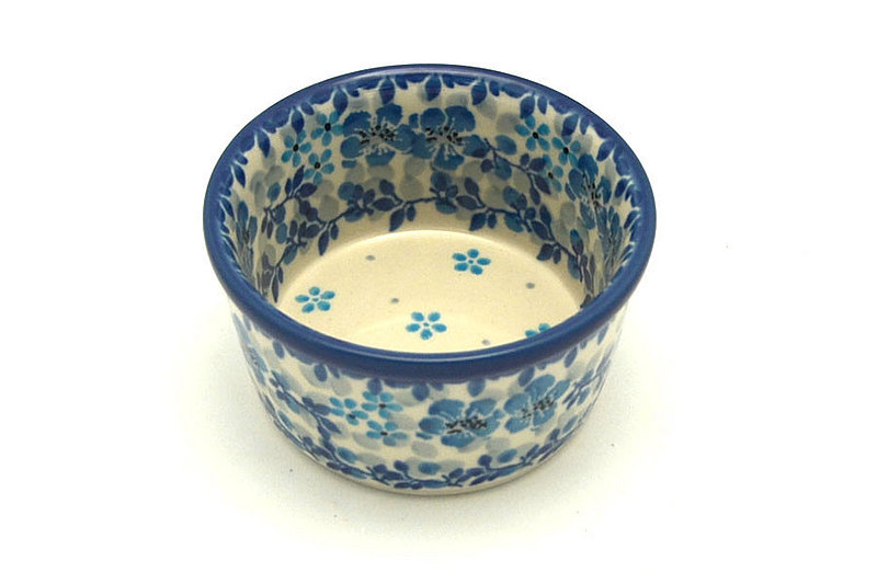 Ceramika Artystyczna Polish Pottery Ramekin - Flax Flower 409-2642a (Ceramika Artystyczna)