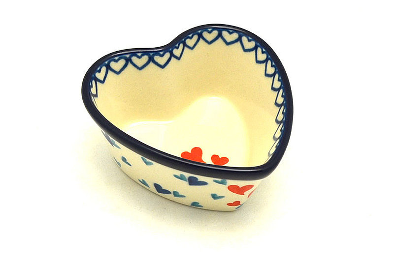 Ceramika Artystyczna Polish Pottery Ramekin - Heart - Lots of Love A45-2878a (Ceramika Artystyczna)