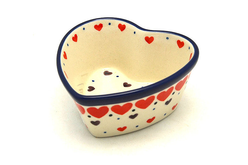 Ceramika Artystyczna Polish Pottery Ramekin - Heart - Love Struck A45-2108a (Ceramika Artystyczna)
