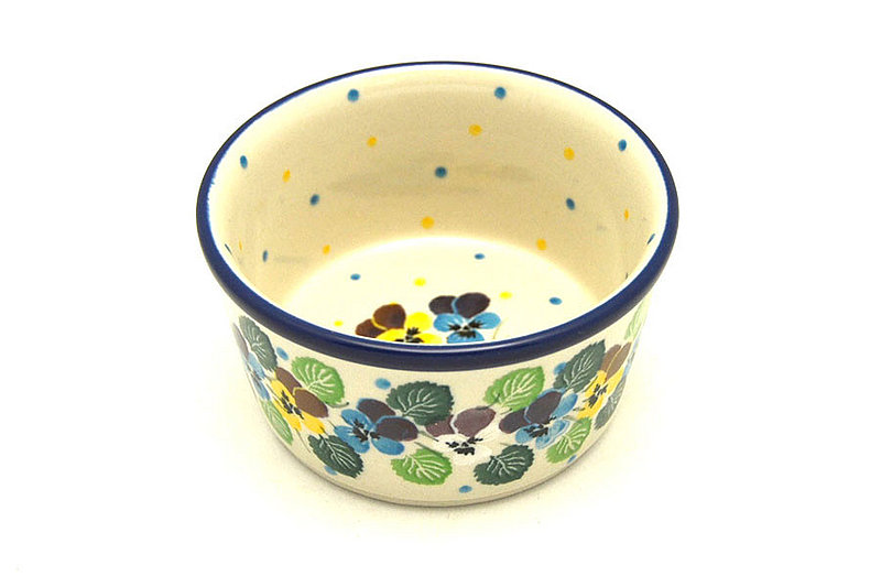 Ceramika Artystyczna Polish Pottery Ramekin - Spring Pansy 409-2340a (Ceramika Artystyczna)