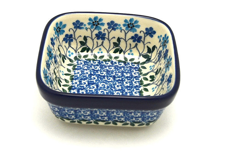 Ceramika Artystyczna Polish Pottery Ramekin - Square - Georgia Blue 428-2785a (Ceramika Artystyczna)