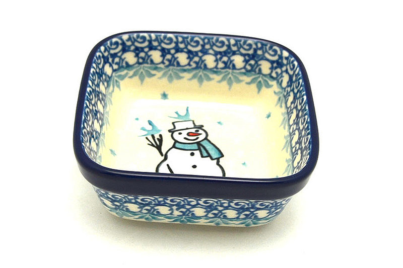 Ceramika Artystyczna Polish Pottery Ramekin - Square - Jack Frost 428-2798a (Ceramika Artystyczna)