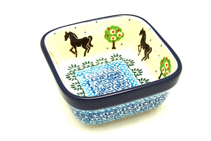 Ceramika Artystyczna Polish Pottery Ramekin - Square - Mackintosh 428-2256a (Ceramika Artystyczna)