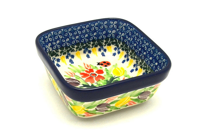 Ceramika Artystyczna Polish Pottery Ramekin - Square - Unikat Signature - U3787 428-U3787 (Ceramika Artystyczna)