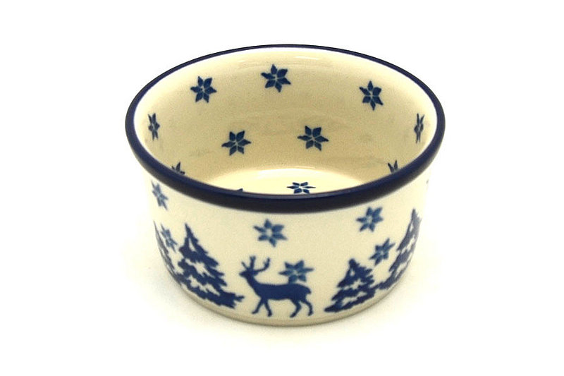 Ceramika Artystyczna Polish Pottery Ramekin - Winter Forest 409-1931a (Ceramika Artystyczna)
