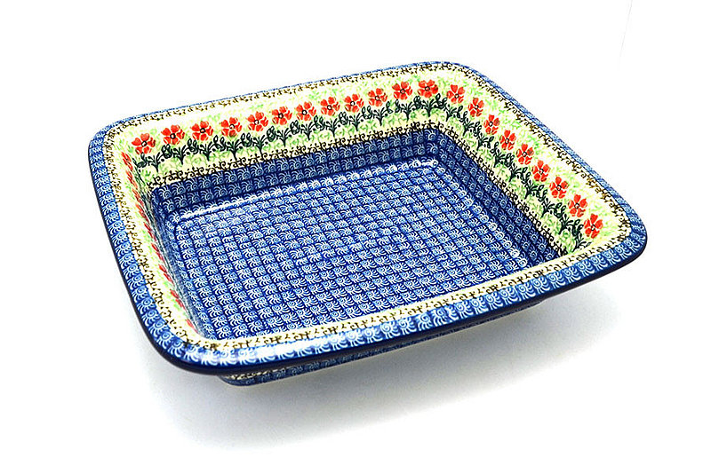 Ceramika Artystyczna Polish Pottery Rectangular Baker with Rim - Maraschino 856-1916a (Ceramika Artystyczna)