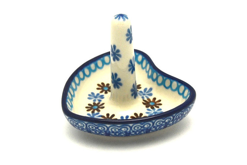 Ceramika Artystyczna Polish Pottery Ring Holder - Blue Yonder 904-2187a (Ceramika Artystyczna)