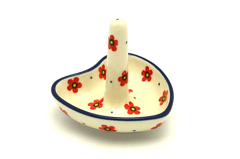 Polish Pottery Ring Holder - Coral Posies